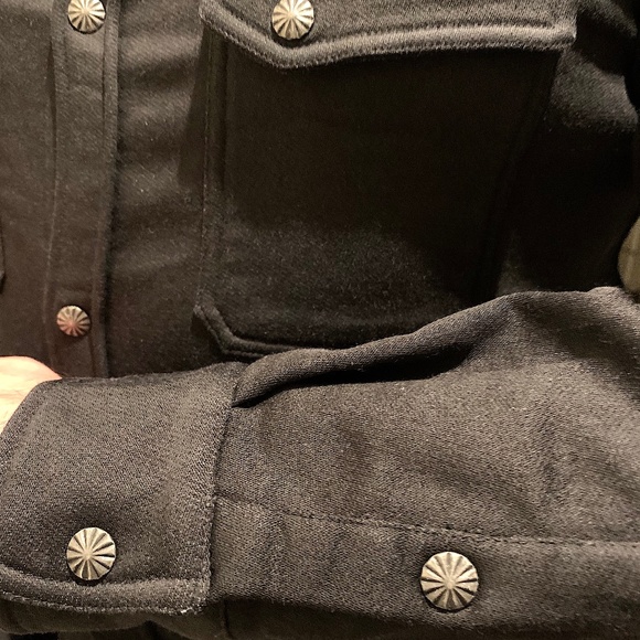 BNWOT / LTD. EDITION 3sixteen Crosscut Western Fleece Knit Shirt - Black - Large - Picture 5 of 11